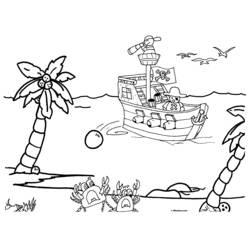 Dibujo para colorear: Pirate ship (Transporte) #138278 - Dibujos para colorear