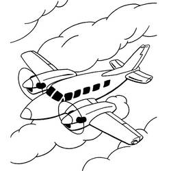 Dibujo para colorear: Plane (Transporte) #134806 - Dibujos para Colorear e Imprimir Gratis