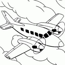 Dibujo para colorear: Plane (Transporte) #134944 - Dibujos para Colorear e Imprimir Gratis