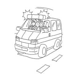 Dibujo para colorear: Police car (Transporte) #142940 - Dibujos para colorear