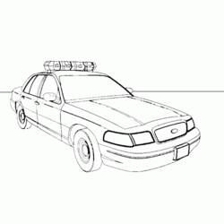 Dibujo para colorear: Police car (Transporte) #142970 - Dibujos para colorear