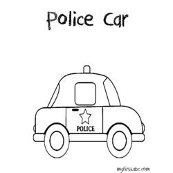 Dibujo para colorear: Police car (Transporte) #143027 - Dibujos para colorear