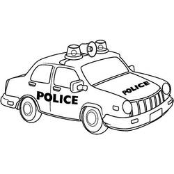 Dibujo para colorear: Police car (Transporte) #143035 - Dibujos para colorear