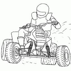 Dibujo para colorear: Quad / ATV (Transporte) #143200 - Dibujos para colorear