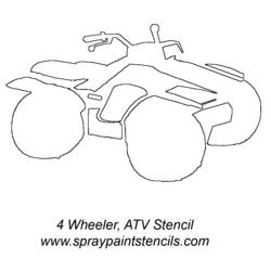 Dibujo para colorear: Quad / ATV (Transporte) #143477 - Dibujos para colorear