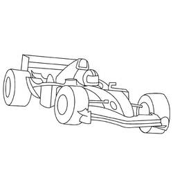 Dibujo para colorear: Race car (Transporte) #138843 - Dibujos para colorear