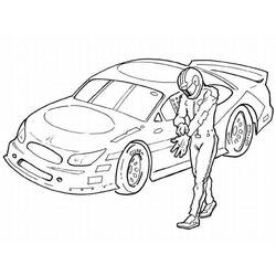 Dibujo para colorear: Race car (Transporte) #138845 - Dibujos para colorear