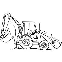Dibujo Retroexcavadora (Transporte) #209333 para imprimir y colorear