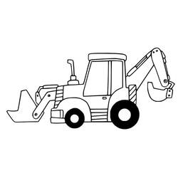 Dibujo Retroexcavadora (Transporte) #209344 para imprimir y colorear