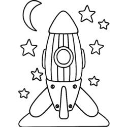 Dibujo para colorear: Rocket (Transporte) #140051 - Dibujos para colorear