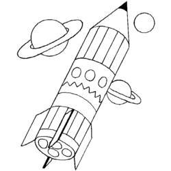 Dibujo para colorear: Rocket (Transporte) #140075 - Dibujos para colorear