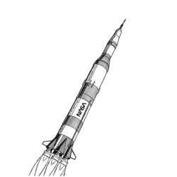 Dibujo para colorear: Rocket (Transporte) #140080 - Dibujos para colorear