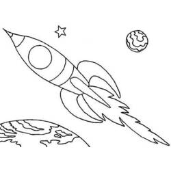 Dibujo para colorear: Rocket (Transporte) #140128 - Dibujos para colorear