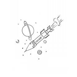Dibujo para colorear: Rocket (Transporte) #140171 - Dibujos para Colorear e Imprimir Gratis