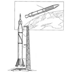 Dibujo para colorear: Rocket (Transporte) #140184 - Dibujos para Colorear e Imprimir Gratis