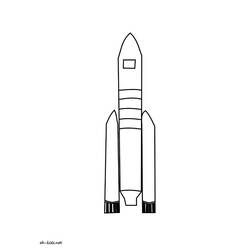 Dibujo para colorear: Rocket (Transporte) #140231 - Dibujos para colorear