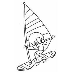 Dibujos para colorear: Sailboard / Windsurfing - Dibujos para colorear