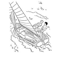 Dibujo para colorear: Sailboat (Transporte) #143549 - Dibujos para colorear