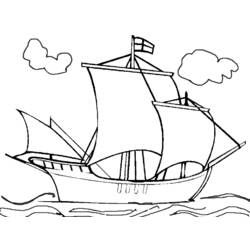 Dibujo para colorear: Sailboat (Transporte) #143558 - Dibujos para colorear