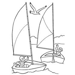 Dibujo para colorear: Sailboat (Transporte) #143559 - Dibujos para colorear
