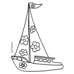 Dibujo para colorear: Sailboat (Transporte) #143561 - Dibujos para colorear