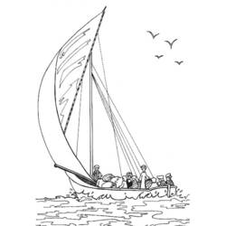 Dibujo para colorear: Sailboat (Transporte) #143566 - Dibujos para Colorear e Imprimir Gratis