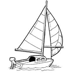 Dibujo para colorear: Sailboat (Transporte) #143569 - Dibujos para colorear