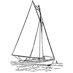 Dibujo para colorear: Sailboat (Transporte) #143572 - Dibujos para colorear