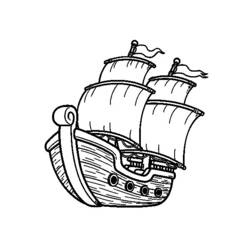 Dibujo para colorear: Sailboat (Transporte) #143590 - Dibujos para colorear