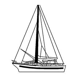 Dibujo para colorear: Sailboat (Transporte) #143592 - Dibujos para colorear