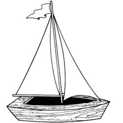 Dibujo para colorear: Sailboat (Transporte) #143598 - Dibujos para colorear