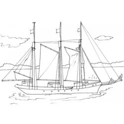 Dibujo para colorear: Sailboat (Transporte) #143600 - Dibujos para colorear