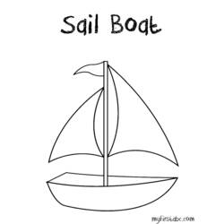 Dibujo para colorear: Sailboat (Transporte) #143601 - Dibujos para colorear