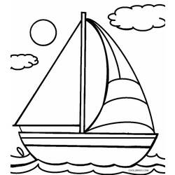Dibujo para colorear: Sailboat (Transporte) #143609 - Dibujos para colorear