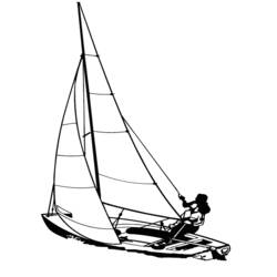 Dibujo para colorear: Sailboat (Transporte) #143611 - Dibujos para colorear