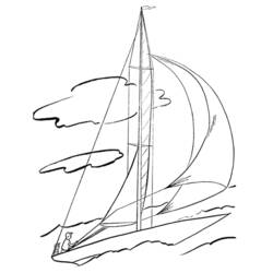 Dibujo para colorear: Sailboat (Transporte) #143628 - Dibujos para Colorear e Imprimir Gratis