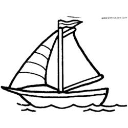 Dibujo para colorear: Sailboat (Transporte) #143641 - Dibujos para colorear