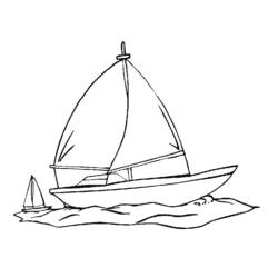 Dibujo para colorear: Sailboat (Transporte) #143644 - Dibujos para colorear