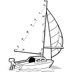 Dibujo para colorear: Sailboat (Transporte) #143742 - Dibujos para Colorear e Imprimir Gratis