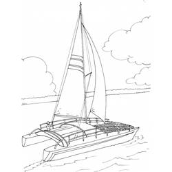 Dibujo para colorear: Sailboat (Transporte) #143748 - Dibujos para colorear
