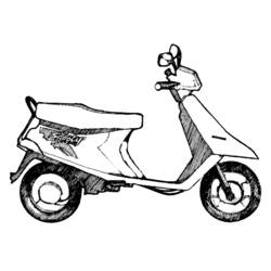 Dibujo para colorear: Scooter (Transporte) #139530 - Dibujos para colorear