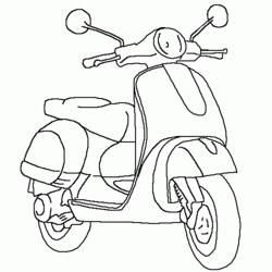 Dibujo para colorear: Scooter (Transporte) #139533 - Dibujos para colorear