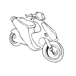 Dibujo para colorear: Scooter (Transporte) #139539 - Dibujos para colorear