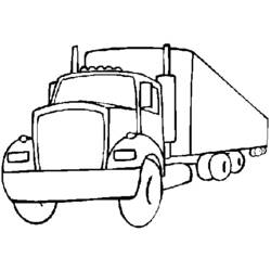 Dibujo para colorear: Semi-trailer (Transporte) #146716 - Dibujos para colorear