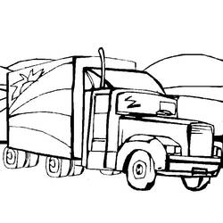 Dibujo para colorear: Semi-trailer (Transporte) #146720 - Dibujos para colorear