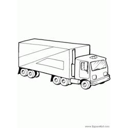 Dibujo para colorear: Semi-trailer (Transporte) #146721 - Dibujos para colorear