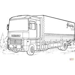 Dibujo para colorear: Semi-trailer (Transporte) #146726 - Dibujos para colorear