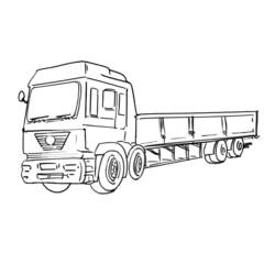 Dibujo para colorear: Semi-trailer (Transporte) #146765 - Dibujos para colorear