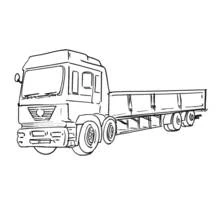 Dibujo para colorear: Semirremolque (Transporte) #146765 - Dibujos para Colorear e Imprimir Gratis