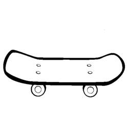 Dibujo para colorear: Skateboard (Transporte) #139284 - Dibujos para colorear